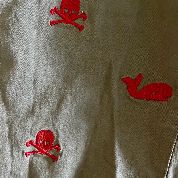 Libertine Skull & Bones Motif Khaki Shorts - Picture 4 of 4